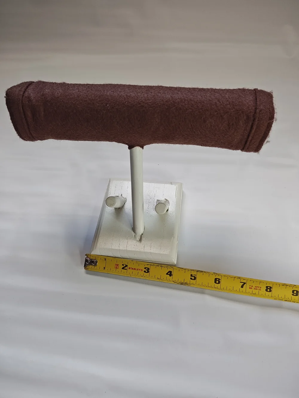 Wooden T-Bar Jewelry Display Stand Felt Bracelet Watch Organizer Handmade